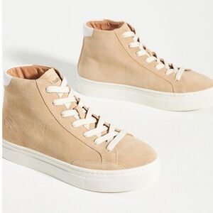 NWT Soludos Ibiza High Top Sand Suede Sneakers Size 7.5